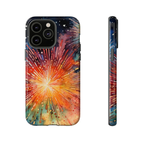 Summer Fireworks in Watercolor - Impact Resistant Phone Case
